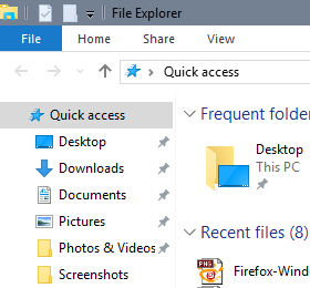 Windows 10: При запуске Проводника открывается Быстрый доступ