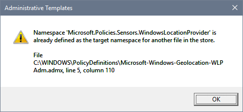 Windows: При запуске gpedit появляется окно с уведомлением