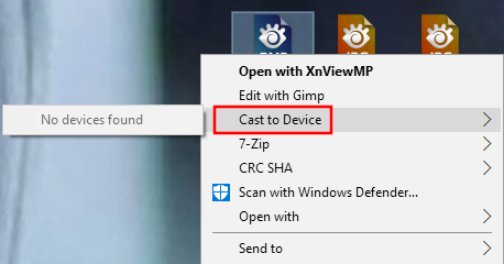 Windows 10: Удалить из контекстного меню 'Cast to Device'