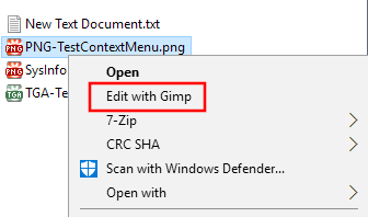 Windows: В контекстном меню отсутствует пункт 'Edit'