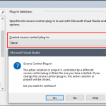 Visual Studio: Отключить для проекта контроль версий