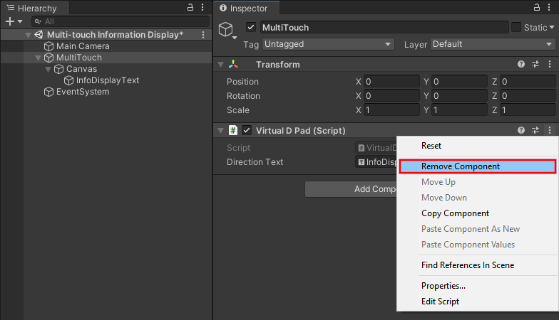 Unity: Урок (3/3) Touch Input for Mobile Scripting - Multi-touch Information Display