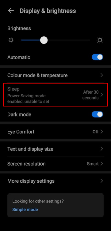Android: Изменить настройку время отключения дисплея